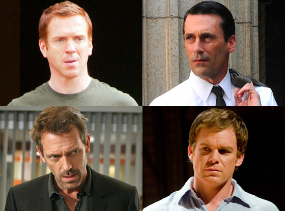 Hugh Laurie, House Michael C. Hall, Dexter Damien Lewis, Homeland Jon Hamm, Mad Men Hugh Laurie, House Michael C. Hall, Dexter Damien Lewis, Homeland Jon Hamm, Mad Men
